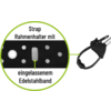 Rammeholder lang Ø 25+30 mm for sykkelstativ, 32 cm nærbilde