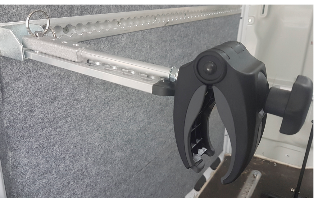 Rammeholderarm justerbar 30-40 cm - Zurrschienen.com forfra