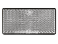Refleks firkantet hvit 7,9x3,5 cm selvklebende LAS montert