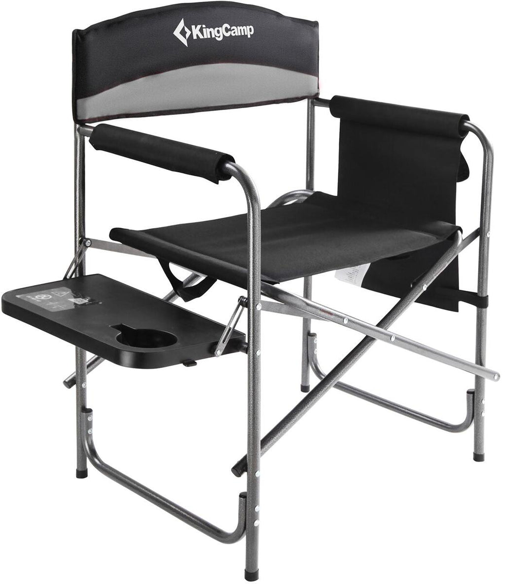 Detalj av sidebord på Regissørstol Deluxe med sidebord og organiser 180 kg stål - KingCamp