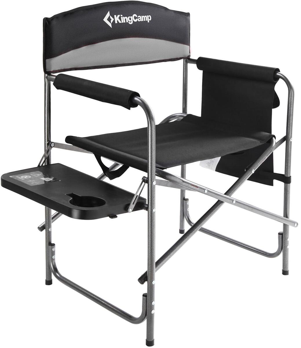 Detalj av sidebord på Regissørstol Deluxe med sidebord og organiser 180 kg stål - KingCamp