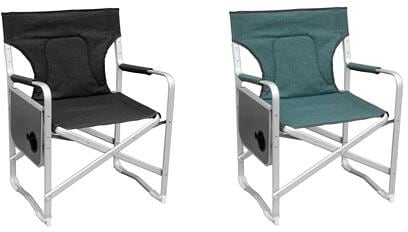 Bakside av Regissørstol Director Travelchair med slitesterkt polyesterstoff