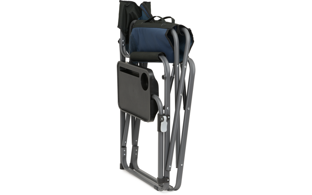 Montert Registol mini med sidebord og koppholder i campingmiljø