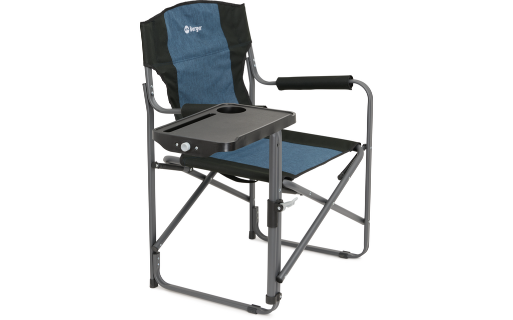 Nærbilde av stoff og ramme på Registol mini med sidebord og koppholder