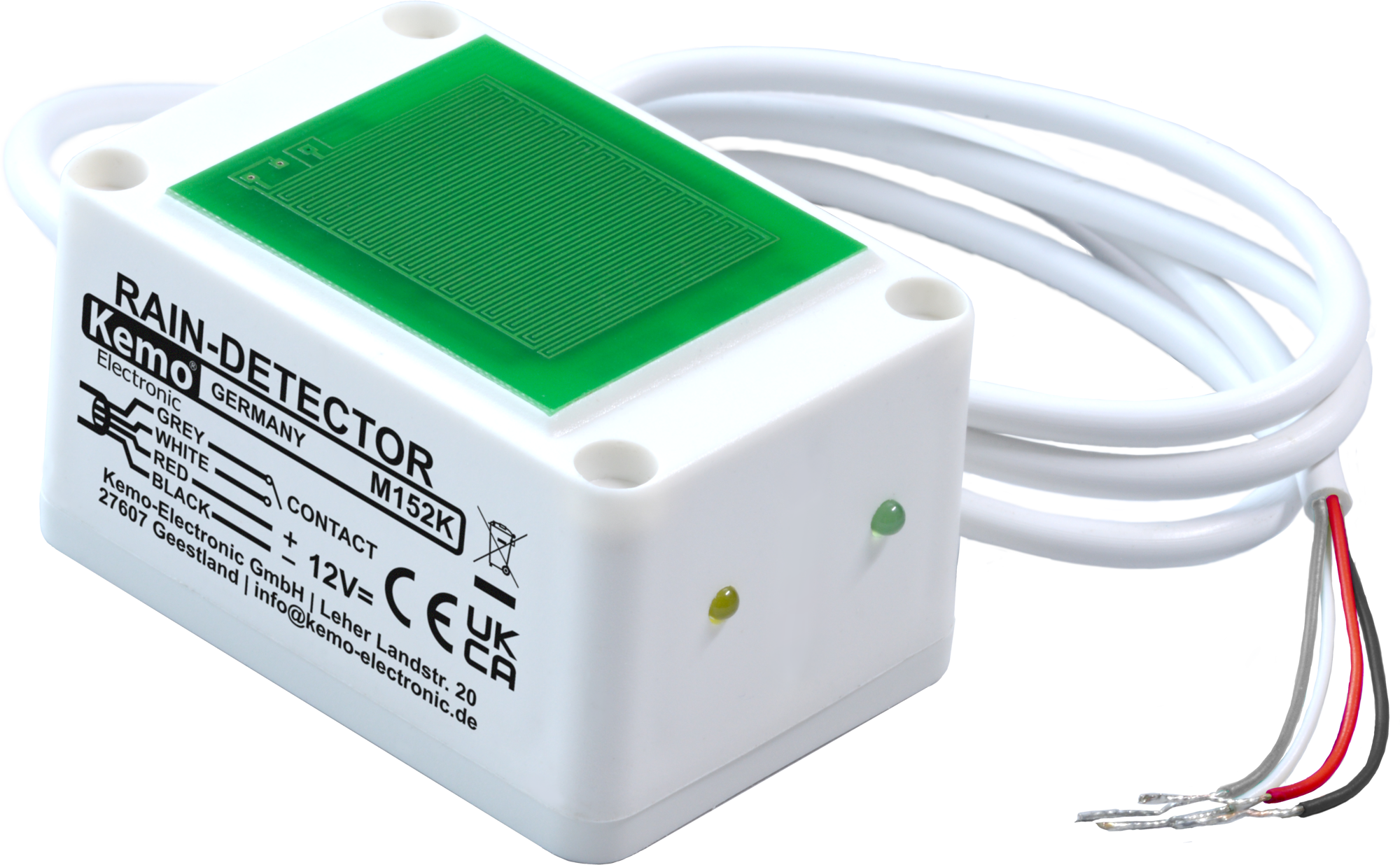 Regnsensor M152K med automatisk reléstyring for markise