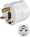 Reiseadapter EU til UK type G, hvit - Goobay for enkel tilkobling av elektriske enheter