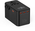 Reiseadapter GaN 160W med 4 USB-utganger for 200+ land front