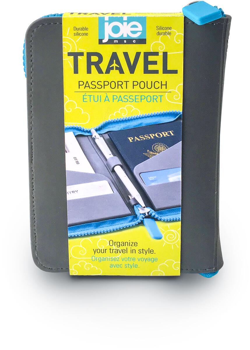Reisedokumentmappe med kulepenn 11,2x16,4 cm - Joie bakside