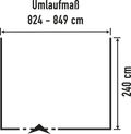 Reisefortelt Como helfortelt 240 cm dybde polyester fra Brand