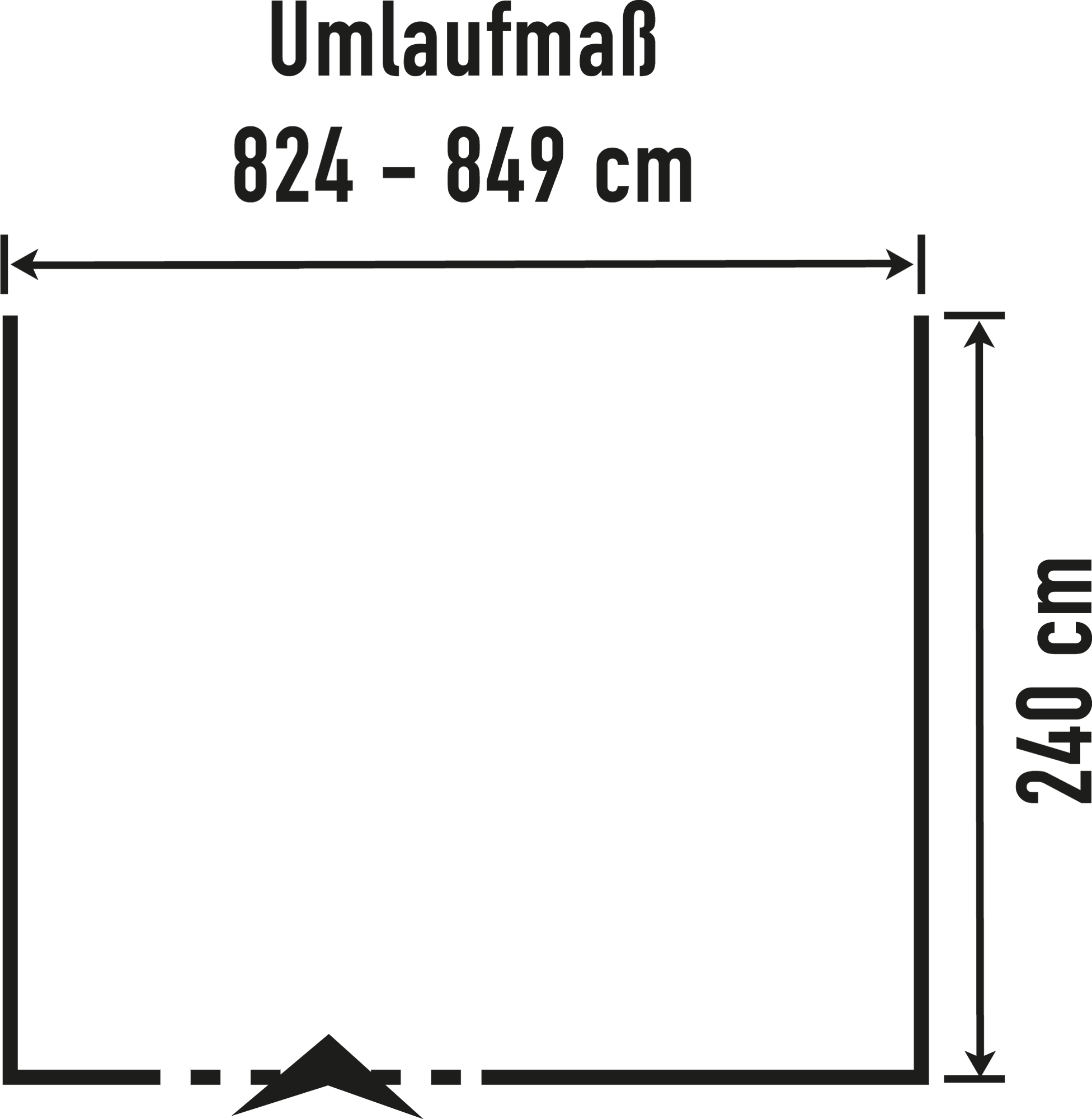 Reisefortelt Como helfortelt 240 cm dybde polyester fra Brand