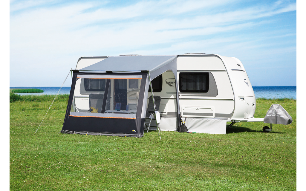 Bakside av Reisefortelt Fortuna II delfortelt 250x280 cm med stålstang