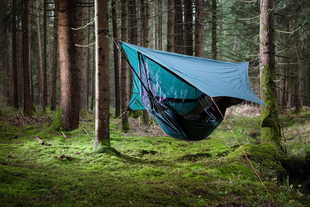 Reisehengekøye Traveller Camp med inkluderte festesnorer