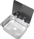 Rektangulær oppvaskkum C-LR1375-GR med glasslokk for camping