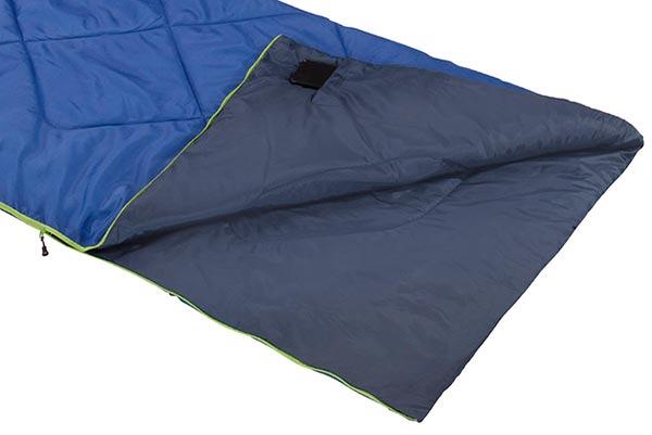 Rektangulær sovepose Ranger 180x75cm blå bakside
