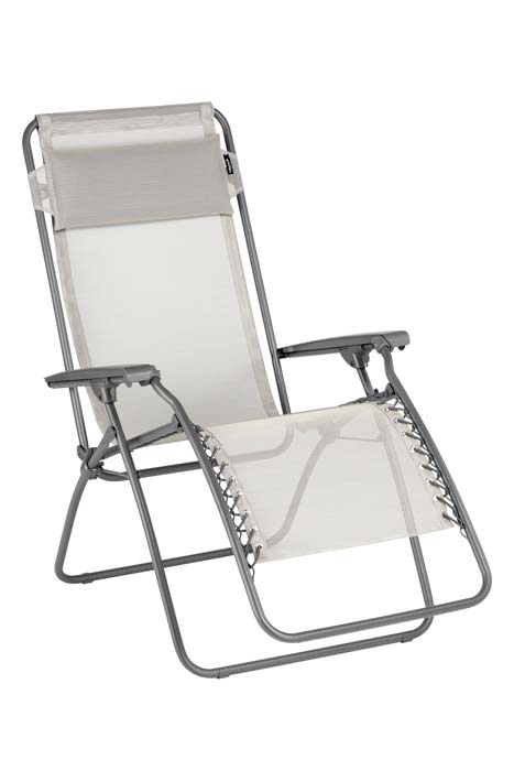 Relaxliege RT2 trinnløs ryggstøtte beige forfra