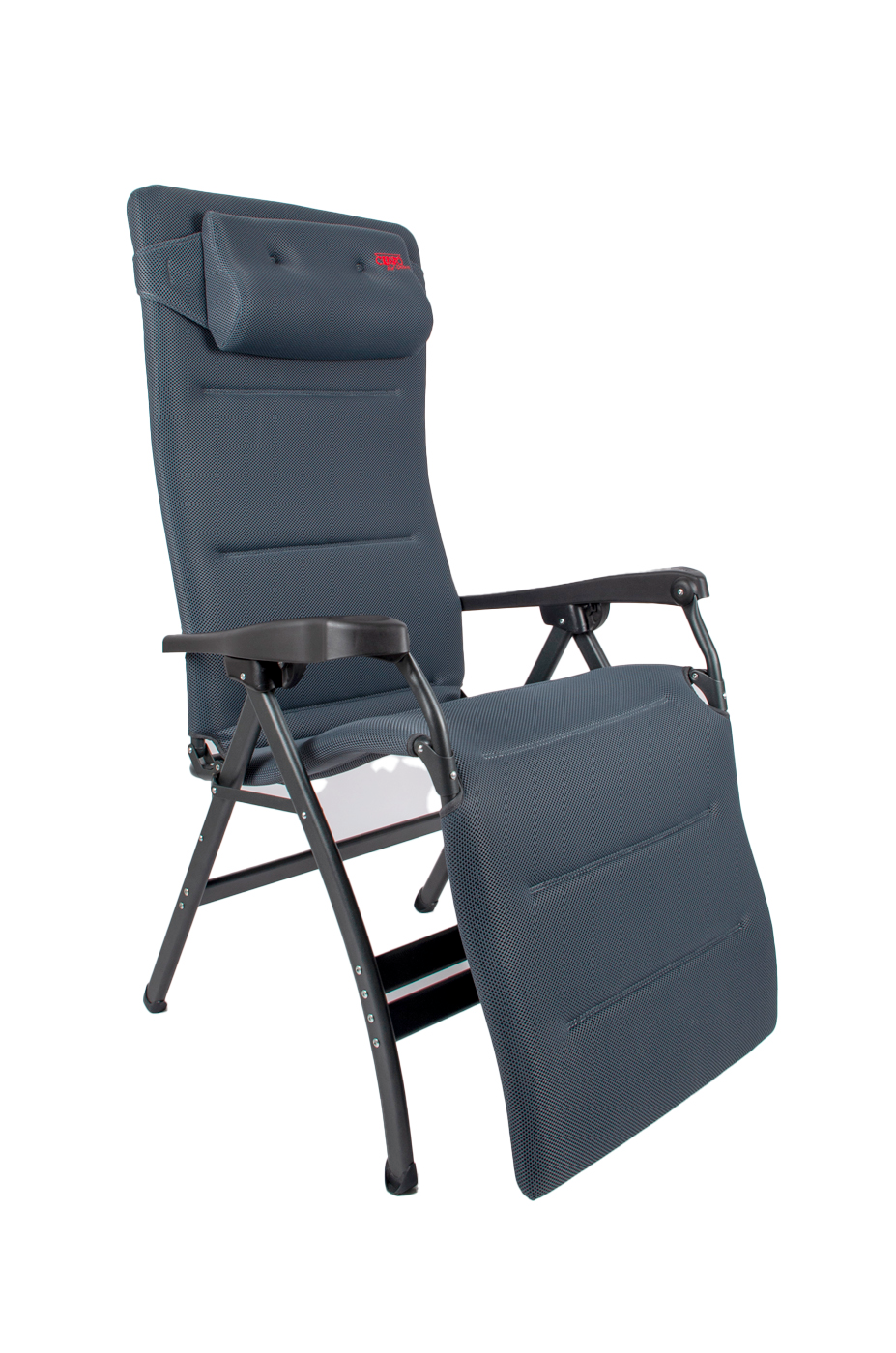 Relaxstol AP 252 Air Deluxe med pute i mørkegrå farge vist fra siden