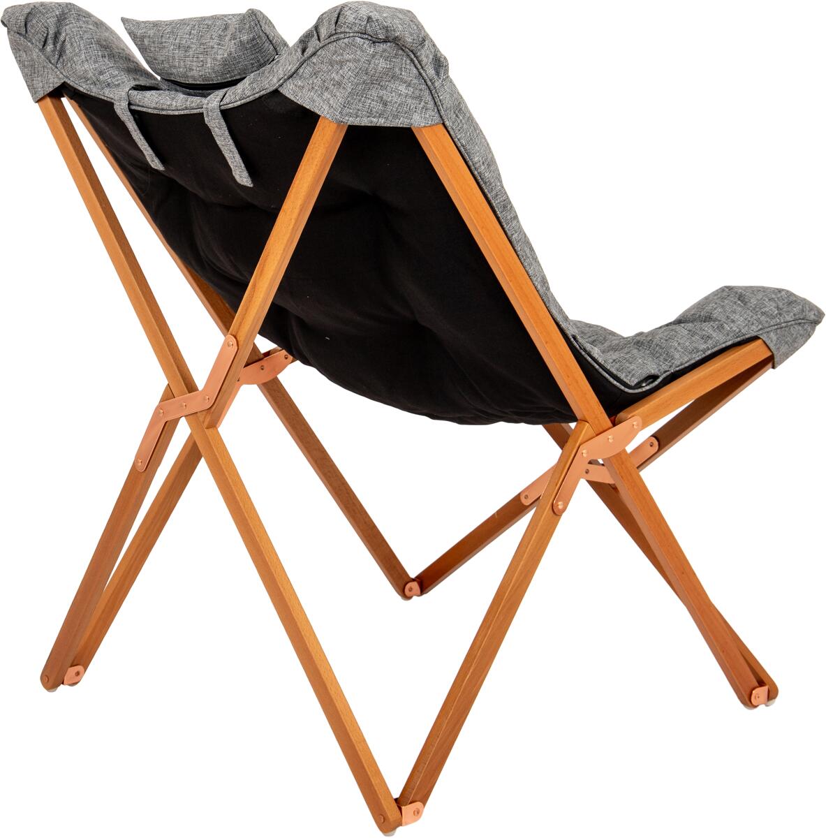 Relaxstol Bloomsbury Comfort FSC-tre grå montert i hage