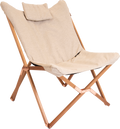 Relaxstol Bloomsbury L med treramme forfra beige
