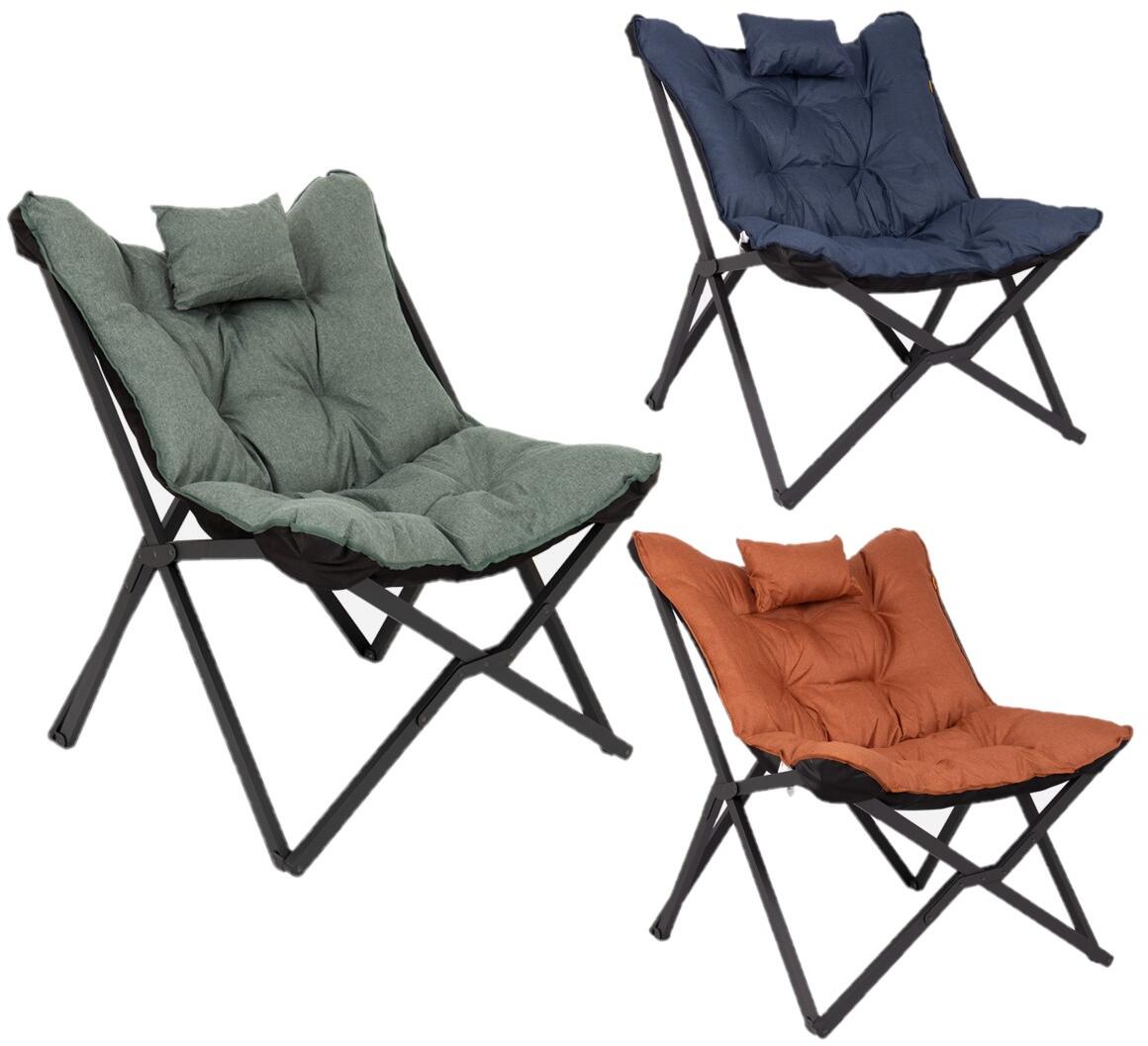 Relaxstol Brandon aluminium med polstring forfra
