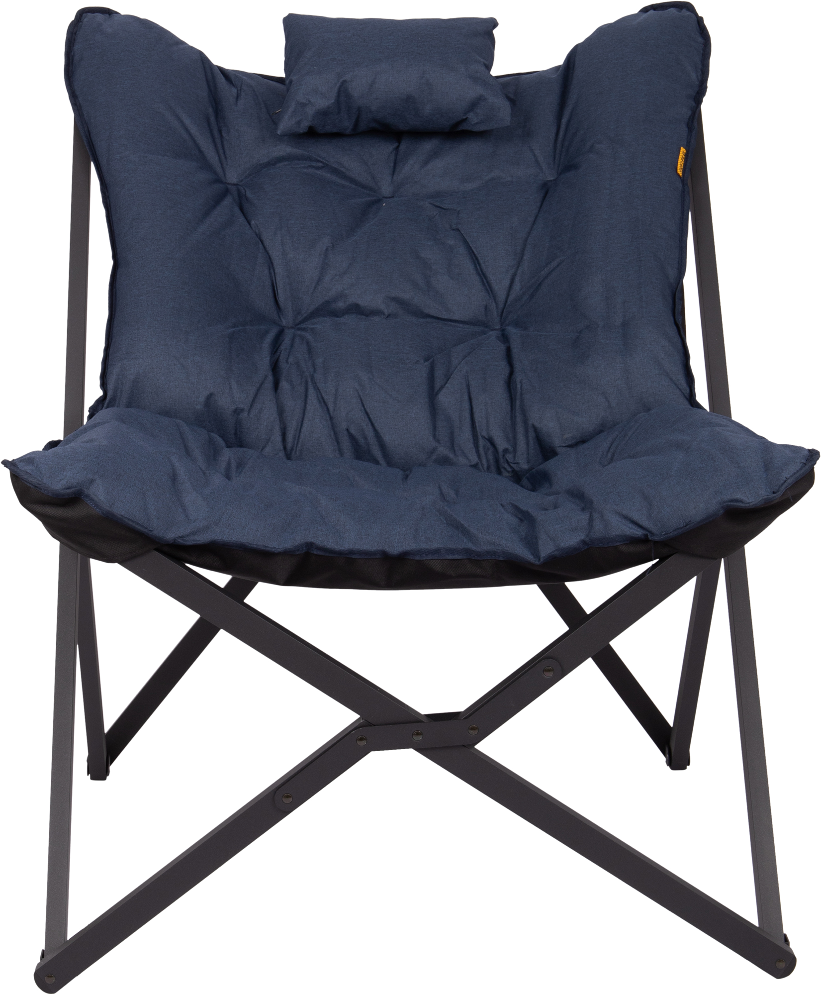Relaxstol Brandon Industrial sammenleggbar med pute forfra