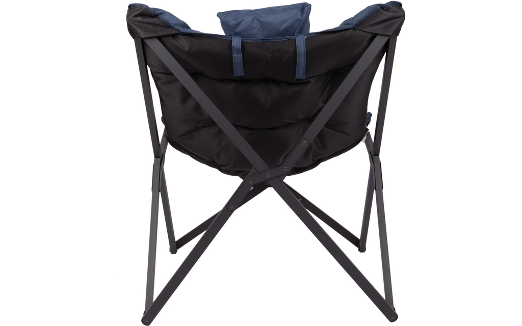 Relaxstol Brandon Industrial sammenleggbar med pute montert i hage