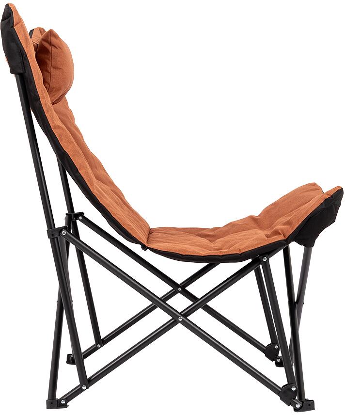 Relaxstol Carleton klappbar stålramme clay 100 kg montert i hage