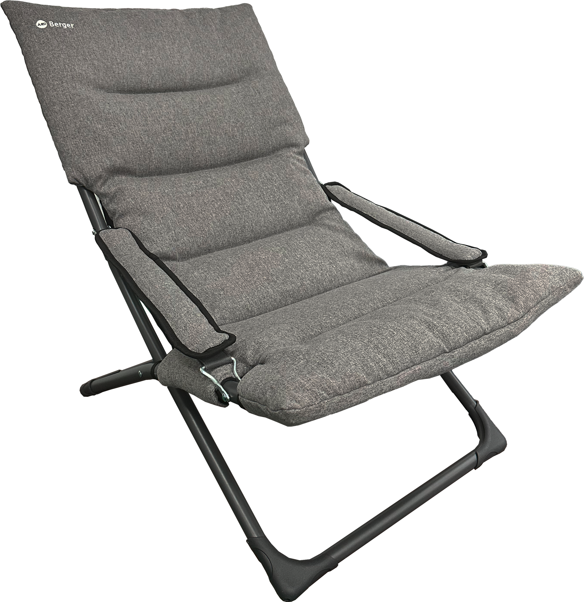 Relaxstol Lucca polstret stålramme forfra