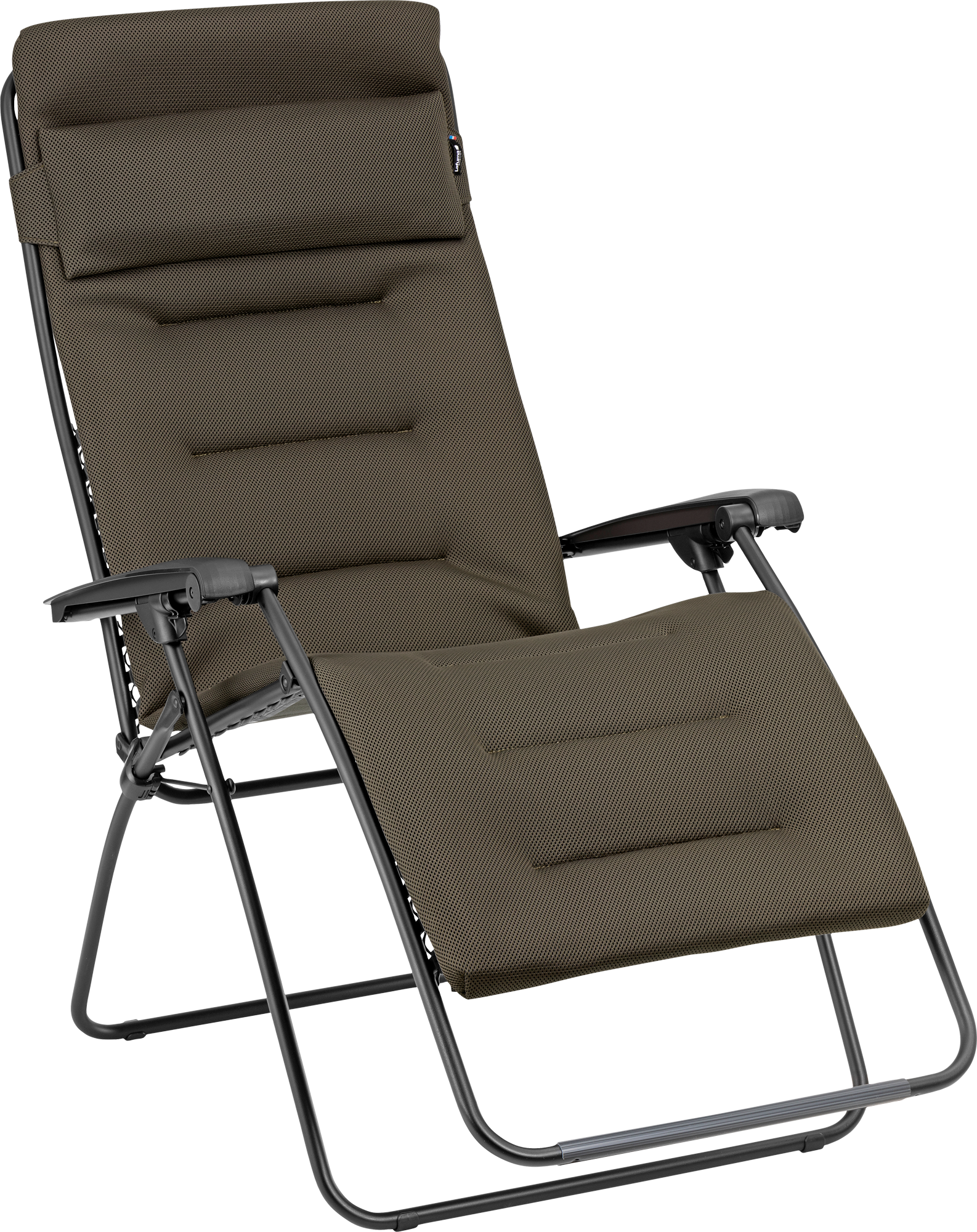 Relaxstol RSX Clip XL AirComfort trinnløs ryggstøtte taupe sett forfra