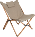Relaxstol Wembley L beige med trepute forfra