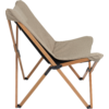 Montert Relaxstol Wembley L beige med trepute i hage