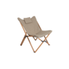 Relaxstol Wembley L beige med trepute sittepute detalj