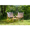 Relaxstol Wembley L beige med trepute pakket for transport