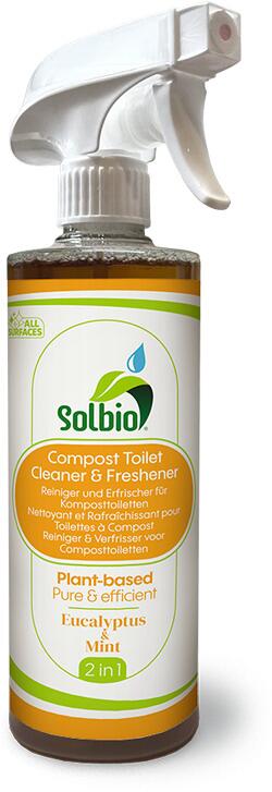 Rengjøringsmiddel for komposttoalett 0,5 l sprayflaske - Solbio forfra