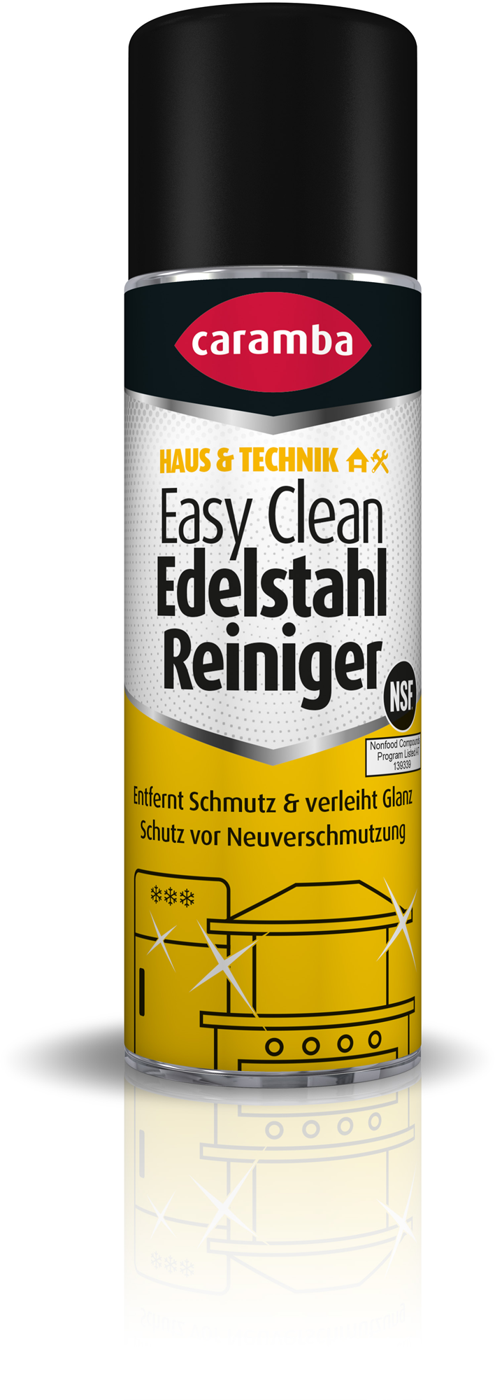 Rengjøringsmiddel for rustfritt stål Easy Clean - Caramba flaske