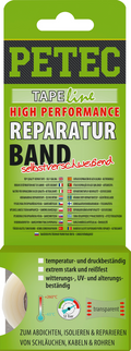 Reparasjonstape selvvulkaniserende 3 m x 25 mm, transparent - Petec nærbilde