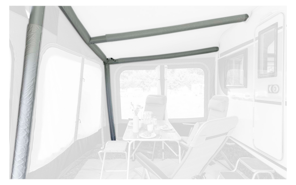 Reserveslange-sett for Vicenza Air All Season campingvognfortelt, nærbilde av luftslange
