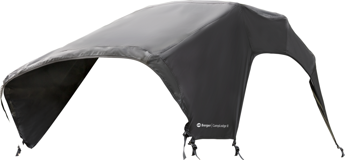 Reservetak Fly for sammenleggbart taktelt 270x230 cm 2 kg - CampLodge i svart polyester sett ovenfra