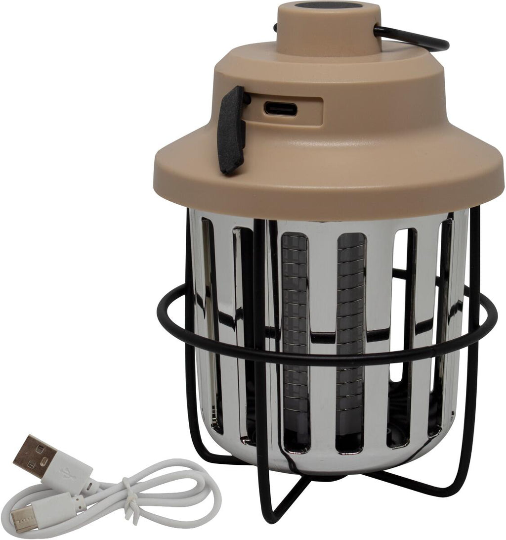 Retro mygglampe oppladbar UV-lys IPX4 1000 mAh Eurotrail montert i telt