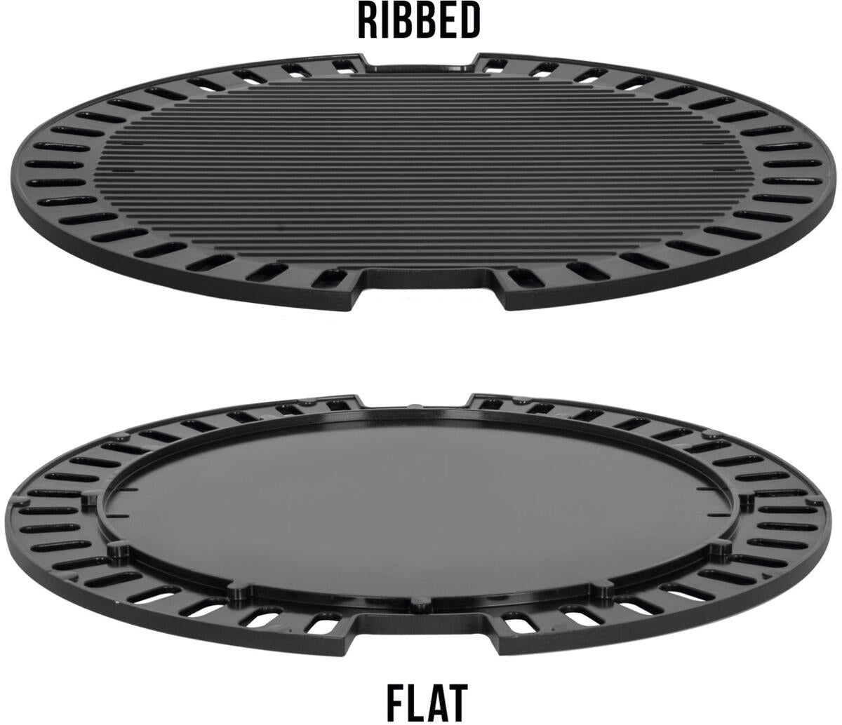 Reversible Plate grillplate for BBQruiser, keramisk, ø 46 cm sett forfra