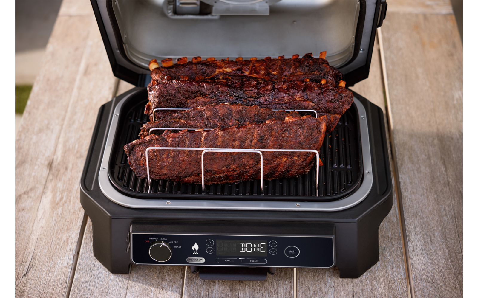 Baksiden av Ribbeholder XL for Woodfire OG800 OG900 grill - Ninja