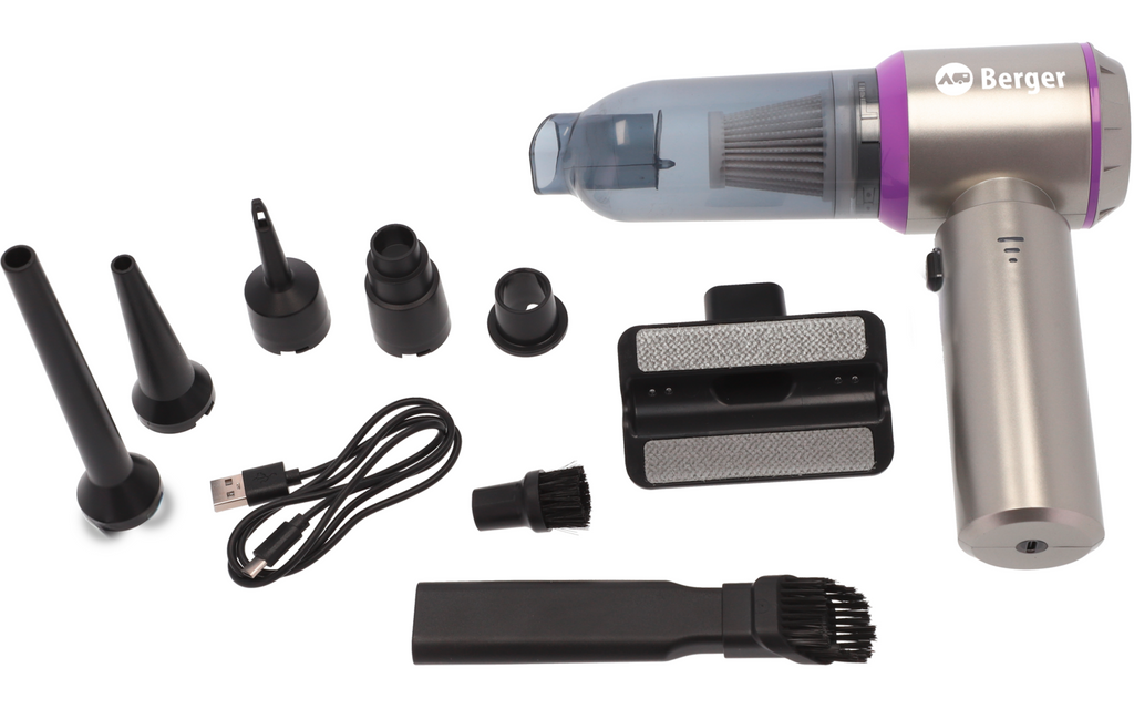 RoadDust håndstøvsuger med USB-C lading bakside
