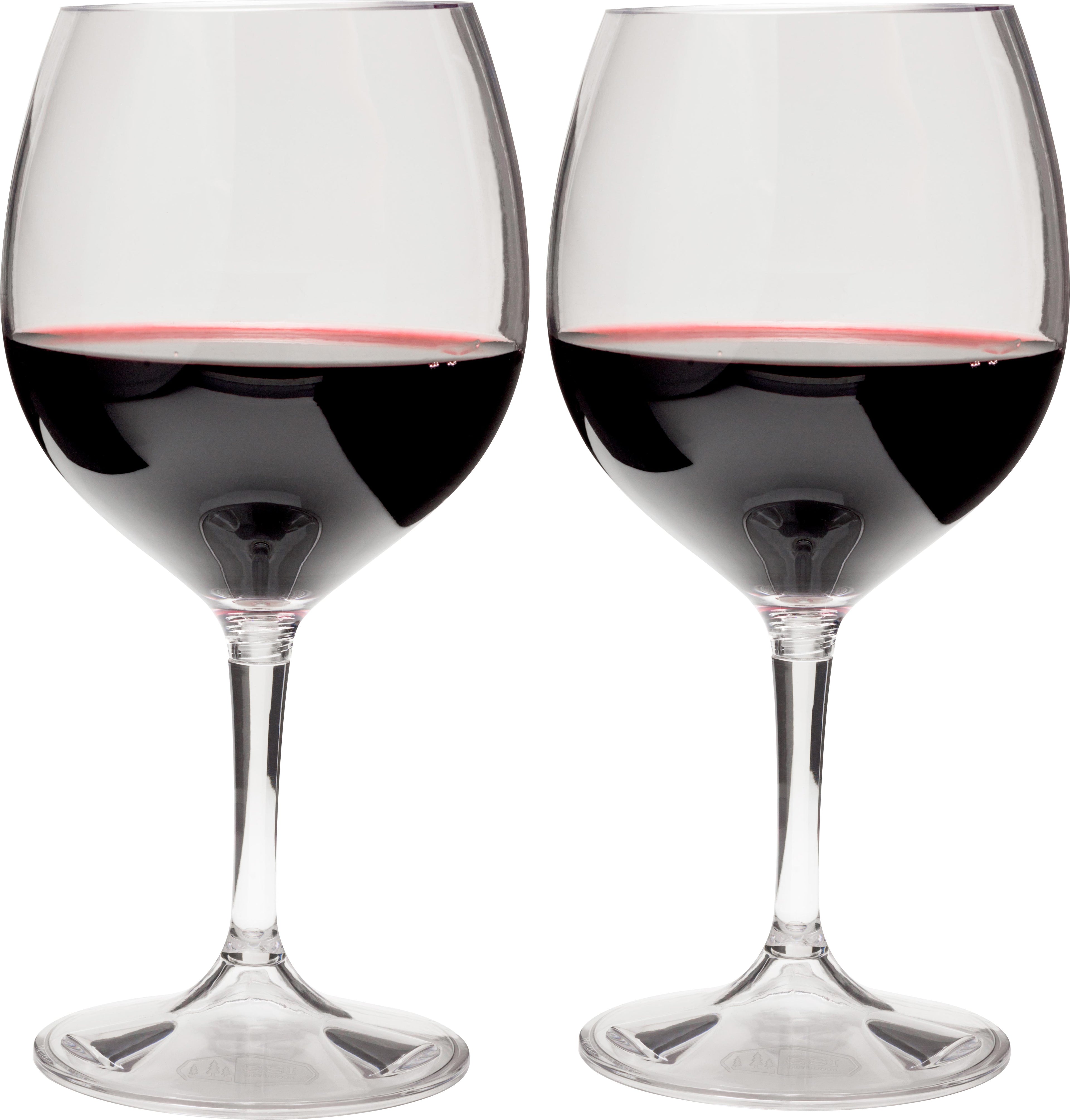 Rødvinsglass 400 ml 2-pk avskrubar stilk - GSI forfra