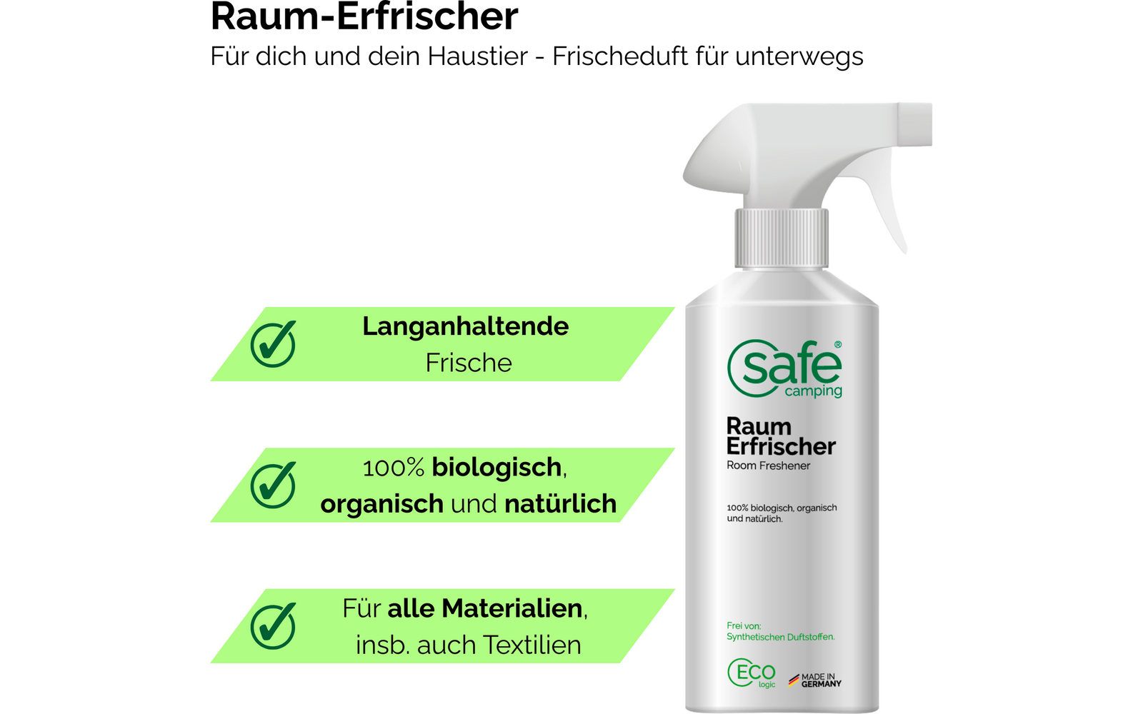 Romfrisker for campingvogn og bobil 500 ml - Safe Camping montert