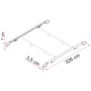 Roof Rail takreling aluminium for bobil og campingvogn montert