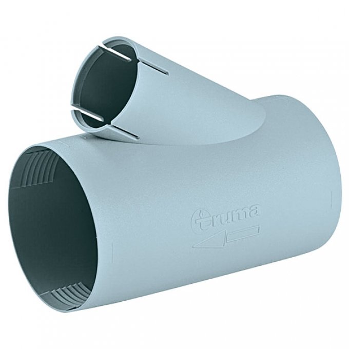 Rørdeler for varmluftssystem 65/35 mm hurtigmontering - Truma grå