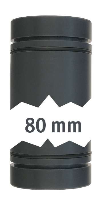 Rørstikksystem 40 mm med O-ring på begge sider 80 mm - Lilie for sikker rørtilkobling