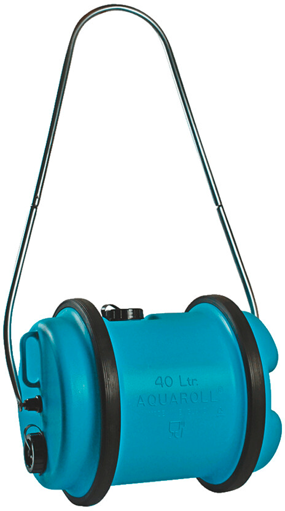 Rullbar vanntank 40 liter economy for campingplass forfra