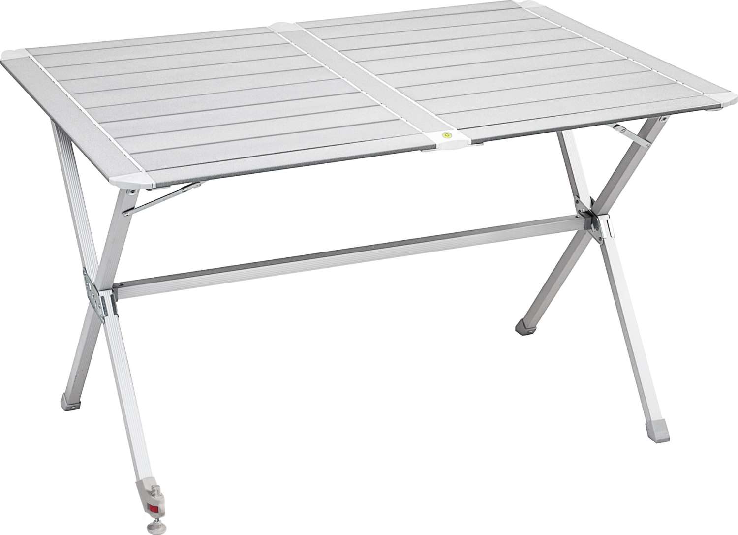 Rullbart campingbord Silver Gapless 4 110x71 cm sett forfra