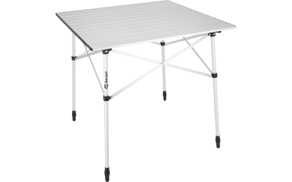 Rullbart campingbord Velino aluminium 70 x 70 cm bakside