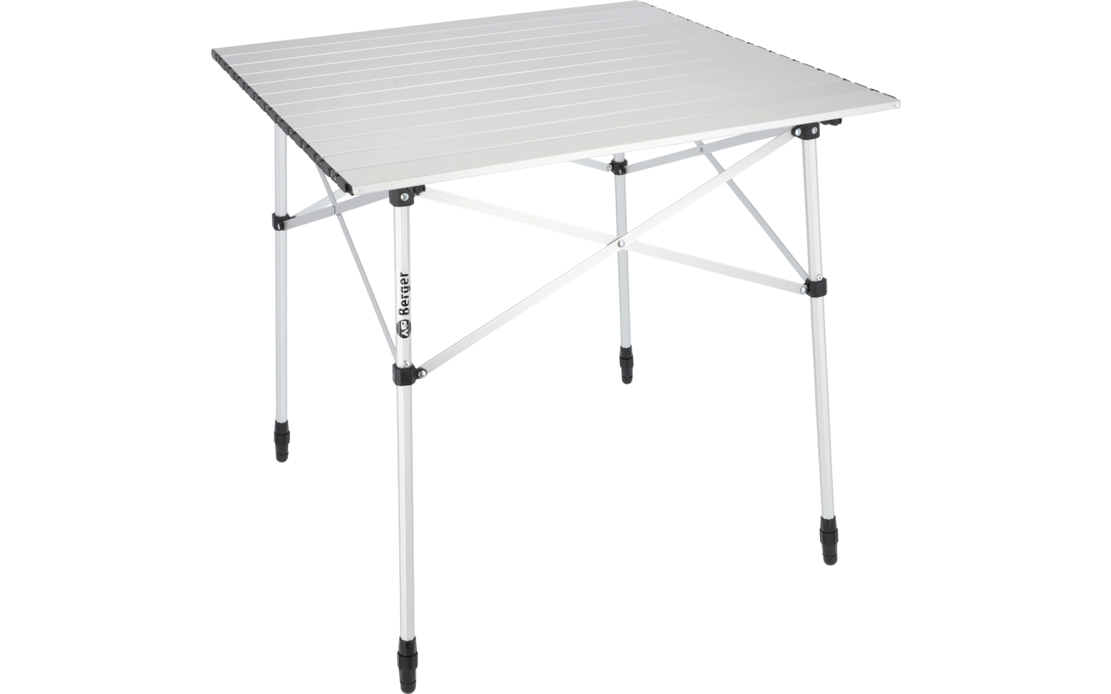 Rullbart campingbord Velino aluminium 70 x 70 cm bakside